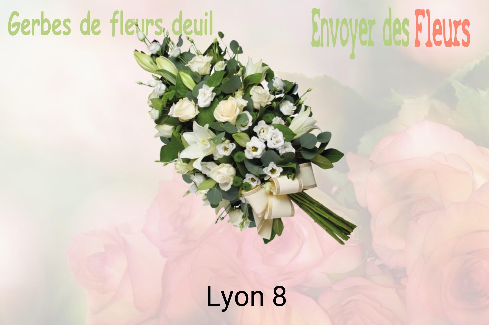 Gerbe de fleurs de deuil livrée à Lyon-8